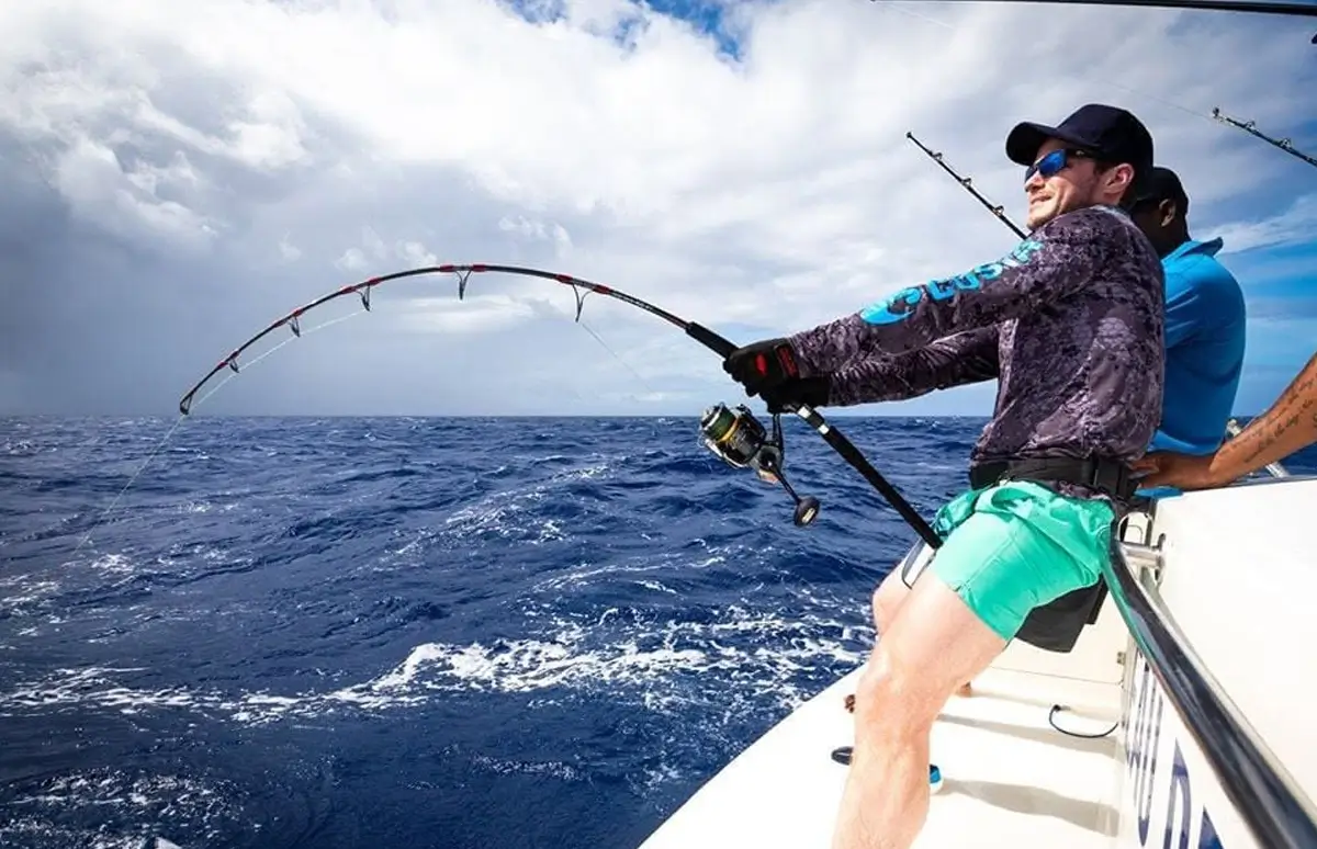 Combat intense pendant une session de pêche au gros à Rodrigues