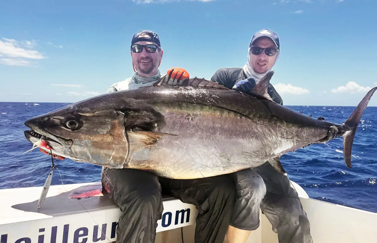 Giant dogtooth tuna taken on the jig in Rodrigues