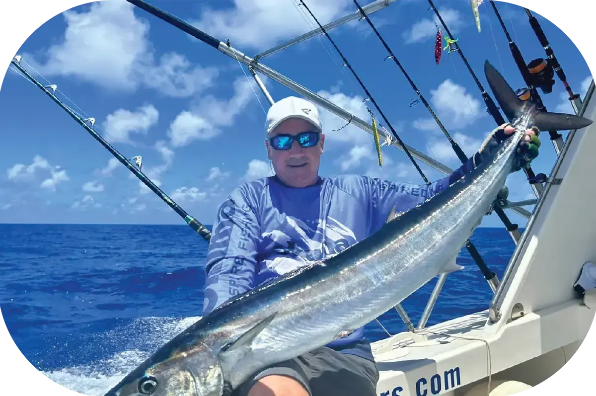 Gros barracuda capturé en jigging lors d’une sortie de pêche sportive à Rodrigues