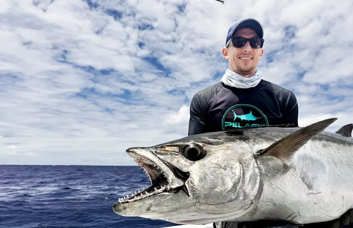 Giant dogtooth tuna taken on the jig in Rodrigues